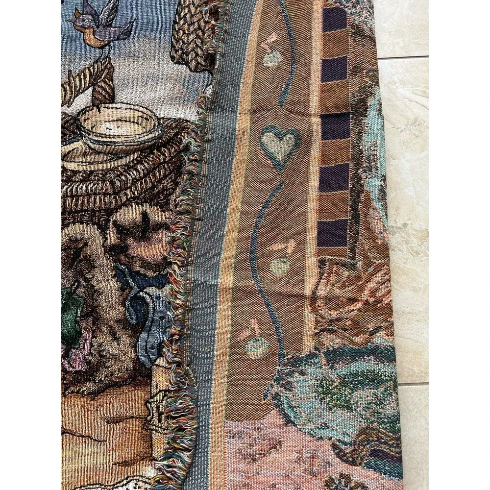 Boyds Bears and Friends Throw Blanket Woven Life is a Picnic 68